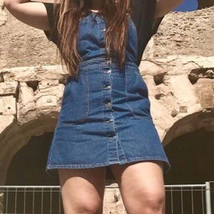 Overall denim dress